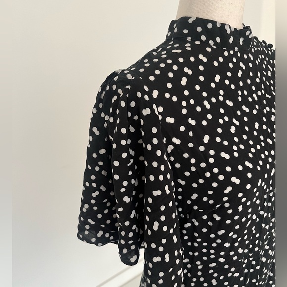 Zara black dress with white polka dots - Picture 4 of 6